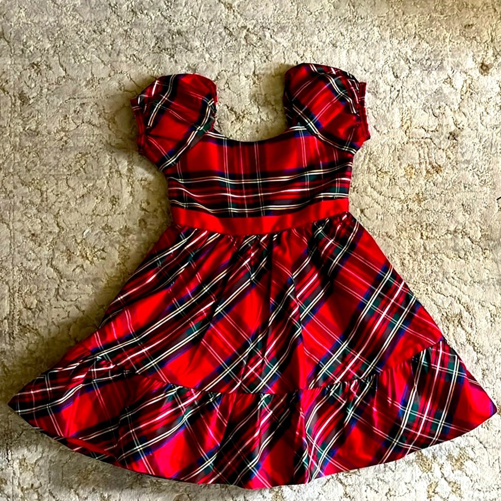 Janie and Jack dress red tartan print